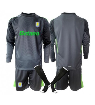 Aston Villa Målmand Hjemmebanetrøje Børn 2025-26 Langærmet (+ Korte bukser)
